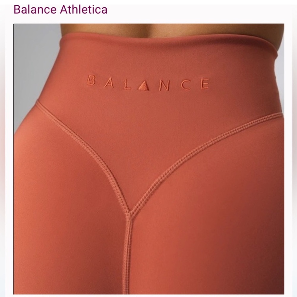 Balance Athletica High-Waisted biker shorts in sunstone